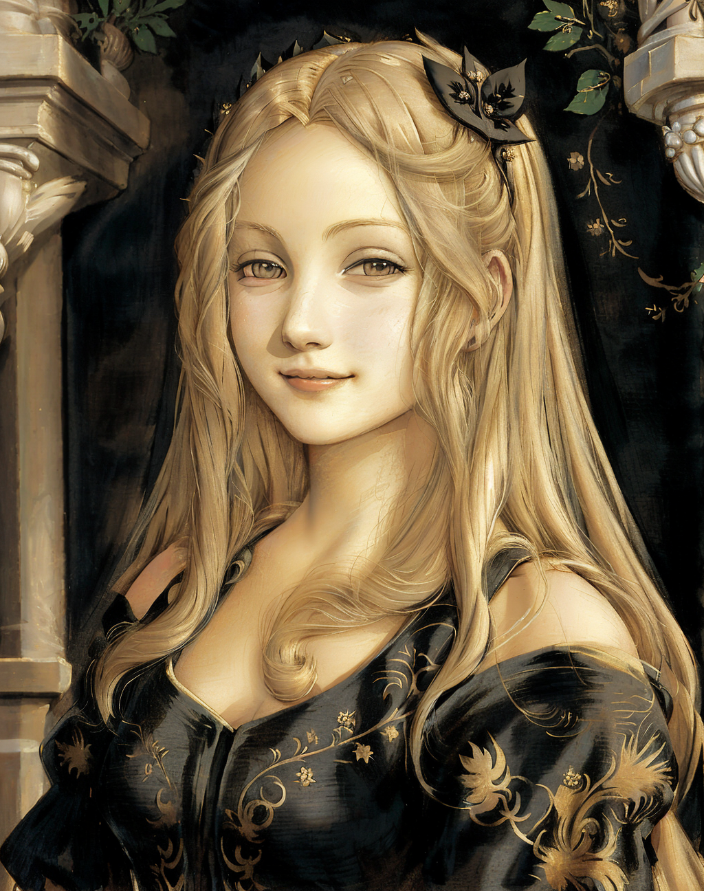 02939-2402375482-renaissance,_Masterpiece,smiling, excited, , beautiful grd_woman, a woman with long blonde hair and a black dress ,perfect grd_f.png